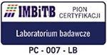 Certyfikat IMBiTB laboraturium badawczego 1